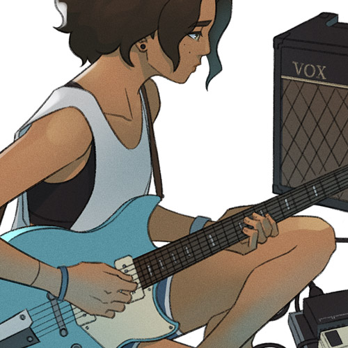 noodling (girl playing guitar)